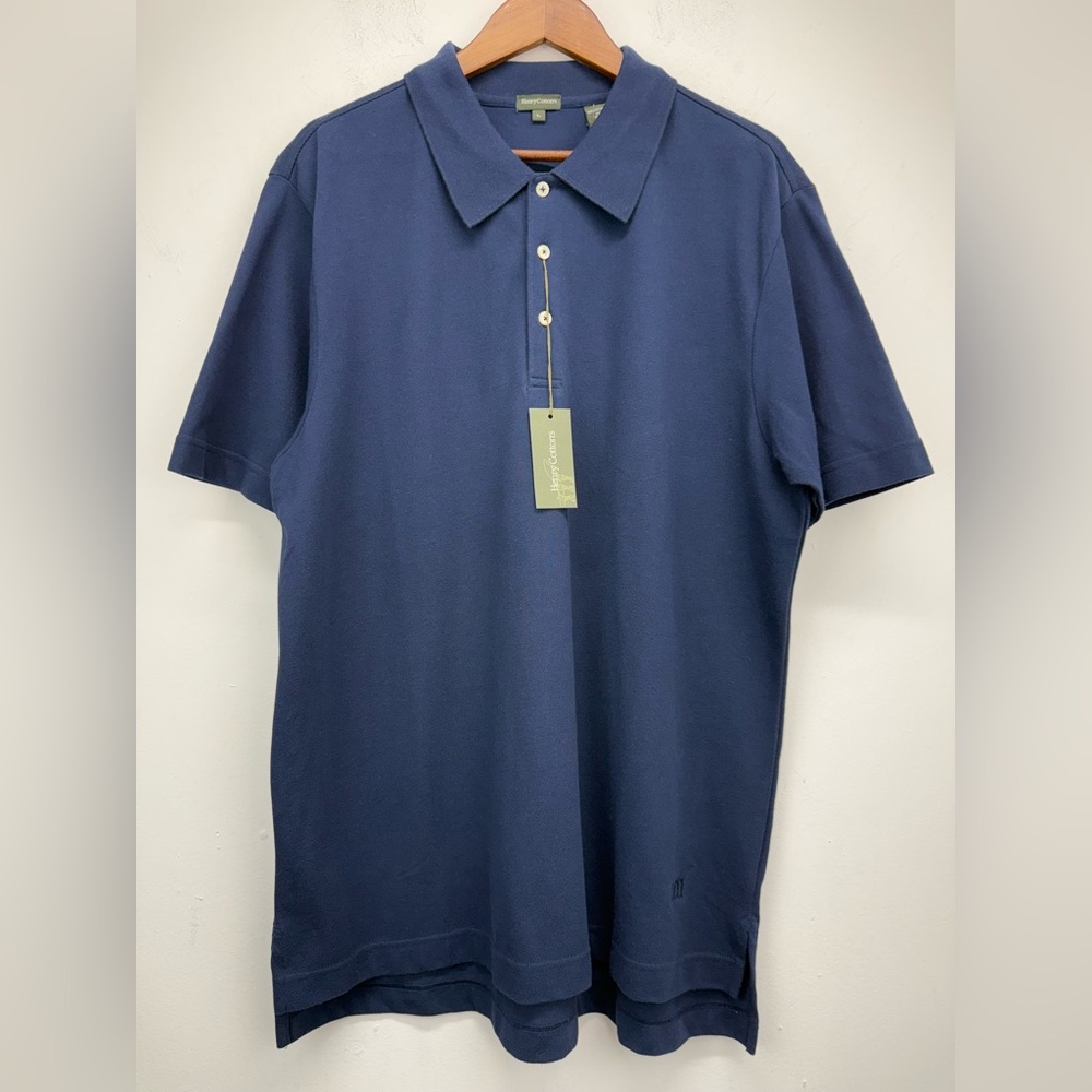 Vintage Henry Cotton’s size Large Men’s Blue Short Sleeve Golf Polo Shirt